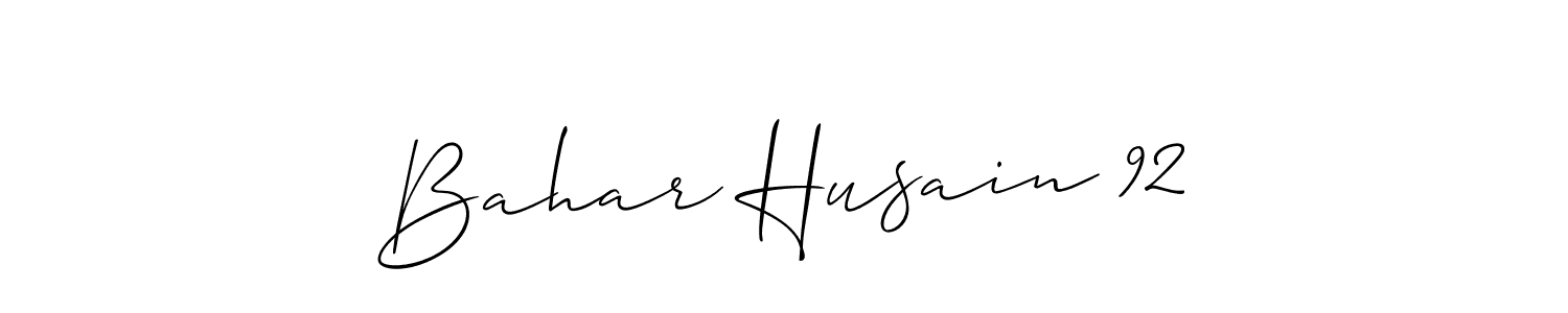 Once you've used our free online signature maker to create your best signature Allison_Script style, it's time to enjoy all of the benefits that Bahar Husain 92 name signing documents. Bahar Husain 92 signature style 2 images and pictures png