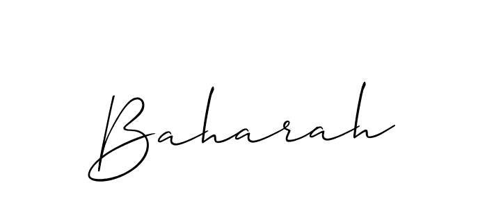 Also You can easily find your signature by using the search form. We will create Baharah name handwritten signature images for you free of cost using Allison_Script sign style. Baharah signature style 2 images and pictures png