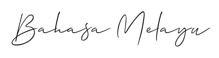 A timeless handwritten aesthetic for Bahasa Melayu. The Allison_Script font gives your signature a handcrafted feel with natural curves. Bahasa Melayu signature style 2 images and pictures png