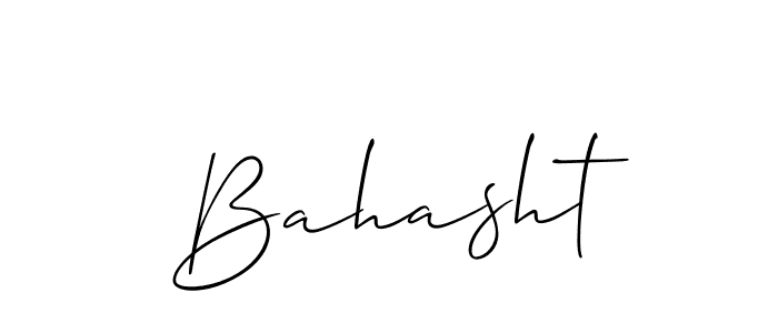 Create a beautiful signature design for name Bahasht. With this signature (Allison_Script) fonts, you can make a handwritten signature for free. Bahasht signature style 2 images and pictures png