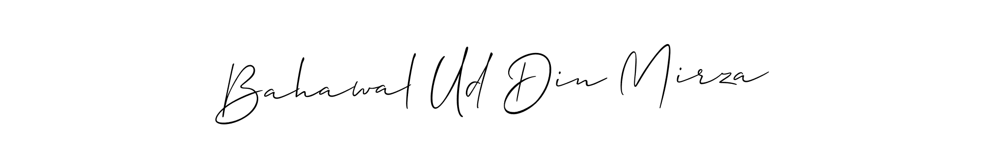 if you are searching for the best signature style for your name Bahawal Ud Din Mirza. so please give up your signature search. here we have designed multiple signature styles  using Allison_Script. Bahawal Ud Din Mirza signature style 2 images and pictures png