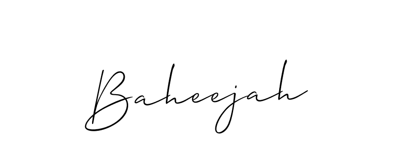 Make a beautiful signature design for name Baheejah. Use this online signature maker to create a handwritten signature for free. Baheejah signature style 2 images and pictures png