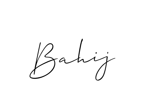 Bahij stylish signature style. Best Handwritten Sign (Allison_Script) for my name. Handwritten Signature Collection Ideas for my name Bahij. Bahij signature style 2 images and pictures png