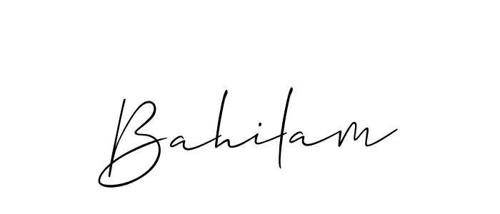 How to Draw Bahilam signature style? Allison_Script is a latest design signature styles for name Bahilam. Bahilam signature style 2 images and pictures png