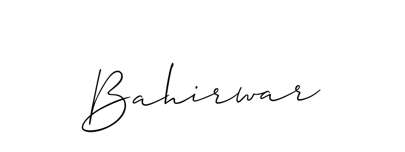 How to make Bahirwar name signature. Use Allison_Script style for creating short signs online. This is the latest handwritten sign. Bahirwar signature style 2 images and pictures png