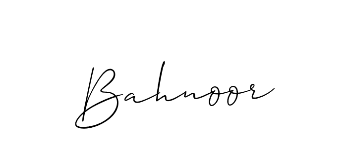 Make a short Bahnoor signature style. Manage your documents anywhere anytime using Allison_Script. Create and add eSignatures, submit forms, share and send files easily. Bahnoor signature style 2 images and pictures png