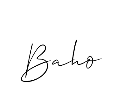 How to Draw Baho signature style? Allison_Script is a latest design signature styles for name Baho. Baho signature style 2 images and pictures png