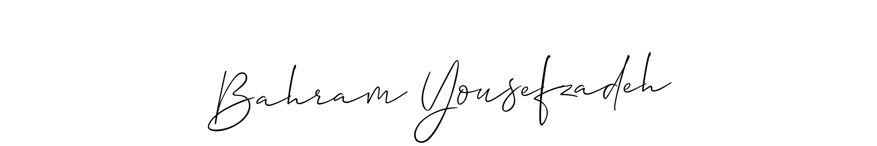 Bahram Yousefzadeh stylish signature style. Best Handwritten Sign (Allison_Script) for my name. Handwritten Signature Collection Ideas for my name Bahram Yousefzadeh. Bahram Yousefzadeh signature style 2 images and pictures png