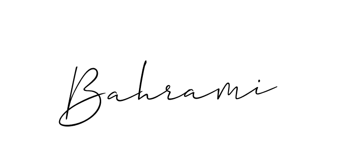 You should practise on your own different ways (Allison_Script) to write your name (Bahrami) in signature. don't let someone else do it for you. Bahrami signature style 2 images and pictures png