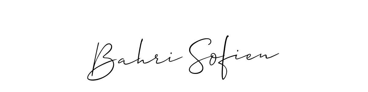 Make a beautiful signature design for name Bahri Sofien. With this signature (Allison_Script) style, you can create a handwritten signature for free. Bahri Sofien signature style 2 images and pictures png