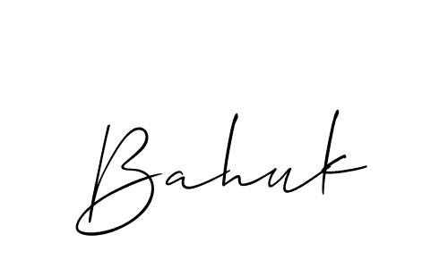 How to Draw Bahuk signature style? Allison_Script is a latest design signature styles for name Bahuk. Bahuk signature style 2 images and pictures png