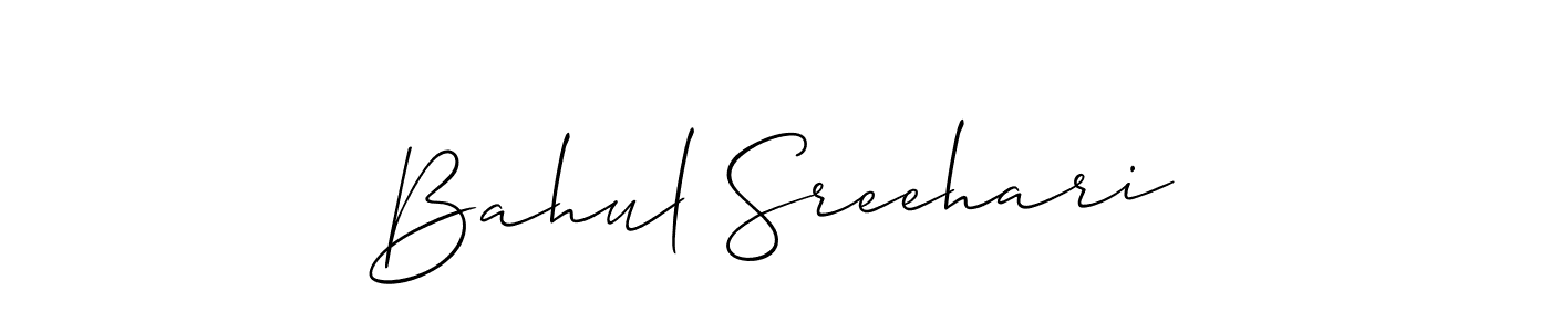 You should practise on your own different ways (Allison_Script) to write your name (Bahul Sreehari) in signature. don't let someone else do it for you. Bahul Sreehari signature style 2 images and pictures png