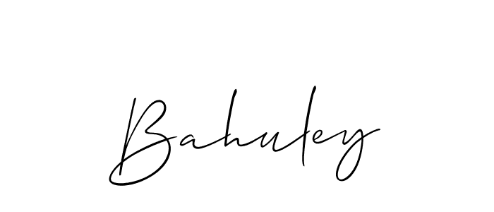 Make a beautiful signature design for name Bahuley. With this signature (Allison_Script) style, you can create a handwritten signature for free. Bahuley signature style 2 images and pictures png