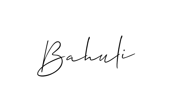 Design your own signature with our free online signature maker. With this signature software, you can create a handwritten (Allison_Script) signature for name Bahuli. Bahuli signature style 2 images and pictures png