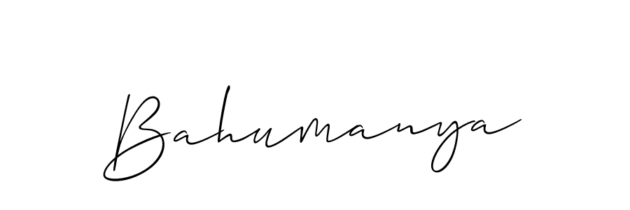 Also we have Bahumanya name is the best signature style. Create professional handwritten signature collection using Allison_Script autograph style. Bahumanya signature style 2 images and pictures png