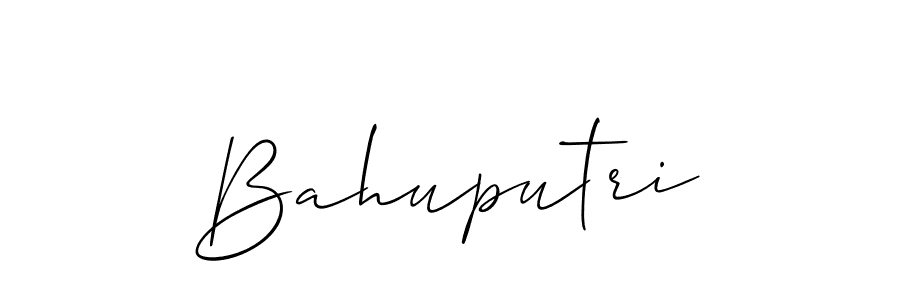 if you are searching for the best signature style for your name Bahuputri. so please give up your signature search. here we have designed multiple signature styles  using Allison_Script. Bahuputri signature style 2 images and pictures png