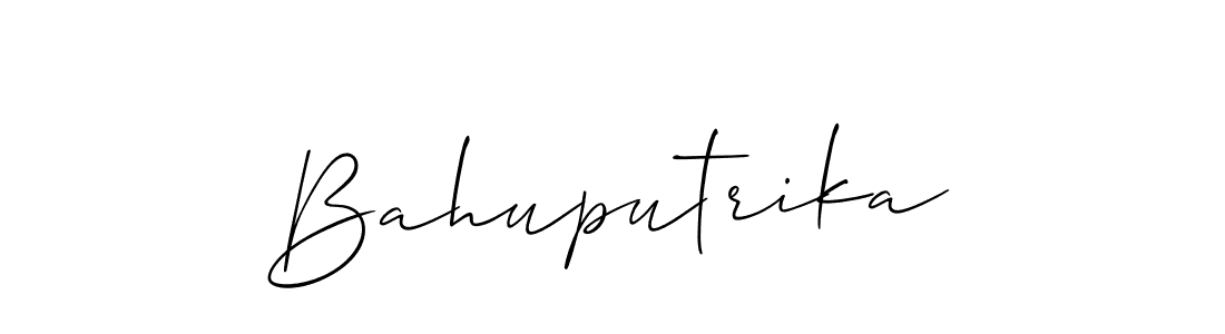 Bahuputrika stylish signature style. Best Handwritten Sign (Allison_Script) for my name. Handwritten Signature Collection Ideas for my name Bahuputrika. Bahuputrika signature style 2 images and pictures png