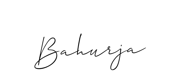 Use a signature maker to create a handwritten signature online. With this signature software, you can design (Allison_Script) your own signature for name Bahurja. Bahurja signature style 2 images and pictures png