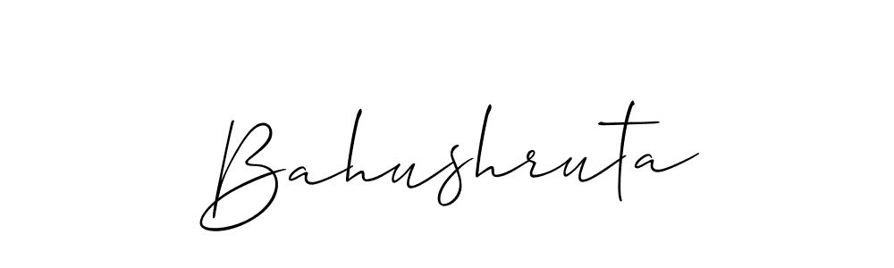 It looks lik you need a new signature style for name Bahushruta. Design unique handwritten (Allison_Script) signature with our free signature maker in just a few clicks. Bahushruta signature style 2 images and pictures png