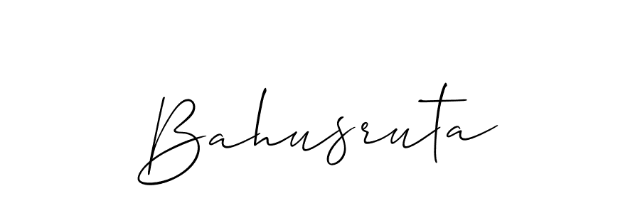 How to Draw Bahusruta signature style? Allison_Script is a latest design signature styles for name Bahusruta. Bahusruta signature style 2 images and pictures png