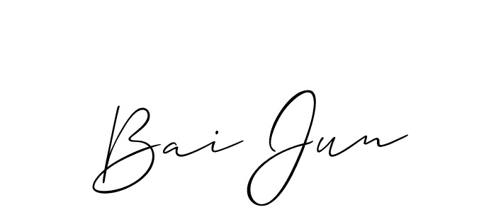 Similarly Allison_Script is the best handwritten signature design. Signature creator online .You can use it as an online autograph creator for name Bai Jun. Bai Jun signature style 2 images and pictures png
