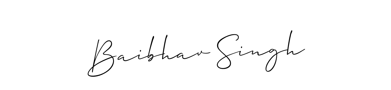 Baibhav Singh stylish signature style. Best Handwritten Sign (Allison_Script) for my name. Handwritten Signature Collection Ideas for my name Baibhav Singh. Baibhav Singh signature style 2 images and pictures png