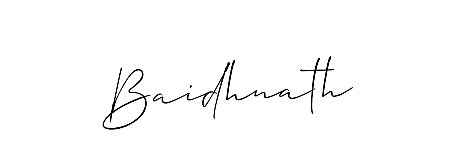 Make a beautiful signature design for name Baidhnath. With this signature (Allison_Script) style, you can create a handwritten signature for free. Baidhnath signature style 2 images and pictures png