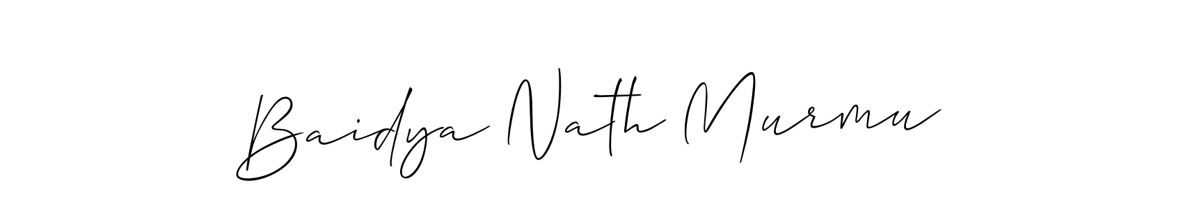 Create a beautiful signature design for name Baidya Nath Murmu. With this signature (Allison_Script) fonts, you can make a handwritten signature for free. Baidya Nath Murmu signature style 2 images and pictures png