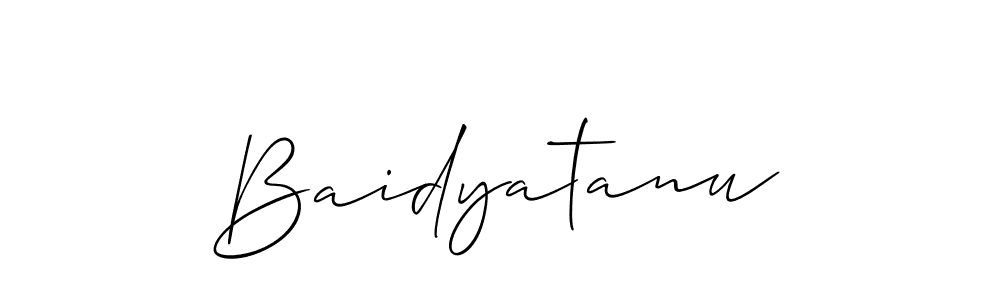 Design your own signature with our free online signature maker. With this signature software, you can create a handwritten (Allison_Script) signature for name Baidyatanu. Baidyatanu signature style 2 images and pictures png