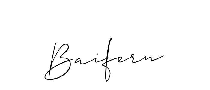 How to make Baifern signature? Allison_Script is a professional autograph style. Create handwritten signature for Baifern name. Baifern signature style 2 images and pictures png