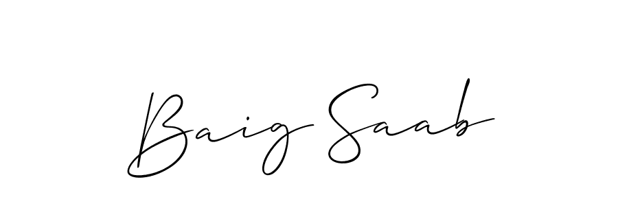 Best and Professional Signature Style for Baig Saab. Allison_Script Best Signature Style Collection. Baig Saab signature style 2 images and pictures png