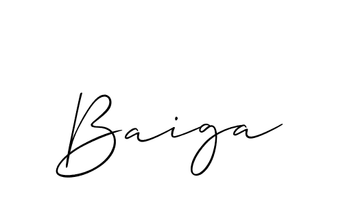 The best way (Allison_Script) to make a short signature is to pick only two or three words in your name. The name Baiga include a total of six letters. For converting this name. Baiga signature style 2 images and pictures png