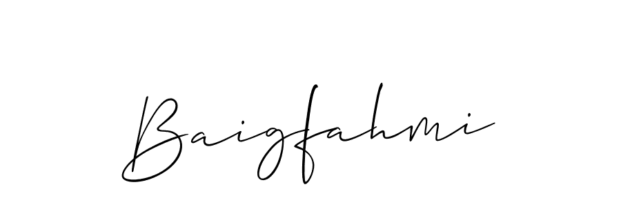 You can use this online signature creator to create a handwritten signature for the name Baigfahmi. This is the best online autograph maker. Baigfahmi signature style 2 images and pictures png