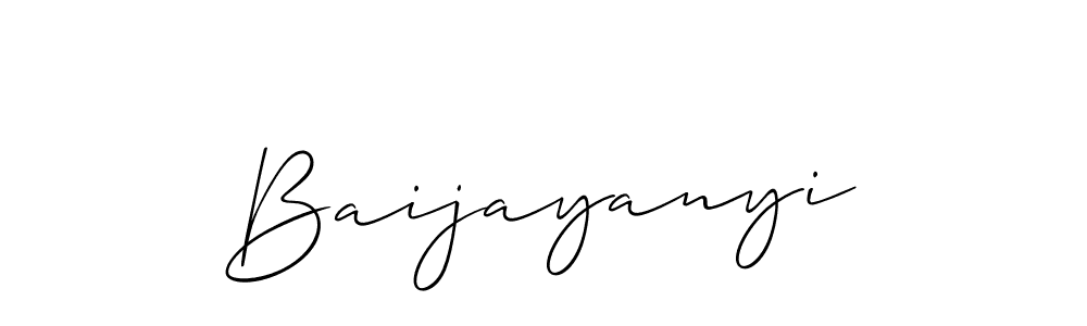 Also You can easily find your signature by using the search form. We will create Baijayanyi name handwritten signature images for you free of cost using Allison_Script sign style. Baijayanyi signature style 2 images and pictures png