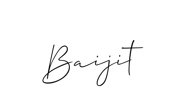 Baijit stylish signature style. Best Handwritten Sign (Allison_Script) for my name. Handwritten Signature Collection Ideas for my name Baijit. Baijit signature style 2 images and pictures png