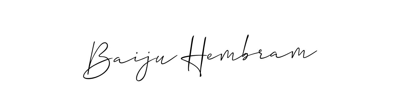 Also we have Baiju Hembram name is the best signature style. Create professional handwritten signature collection using Allison_Script autograph style. Baiju Hembram signature style 2 images and pictures png