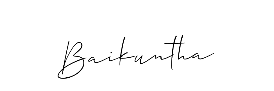 Make a beautiful signature design for name Baikuntha. With this signature (Allison_Script) style, you can create a handwritten signature for free. Baikuntha signature style 2 images and pictures png