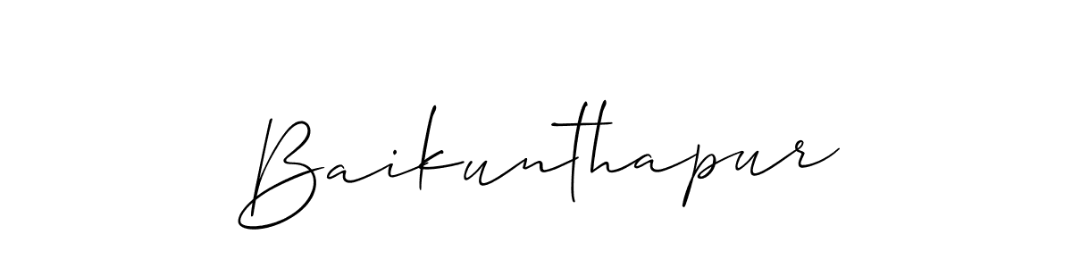 if you are searching for the best signature style for your name Baikunthapur. so please give up your signature search. here we have designed multiple signature styles  using Allison_Script. Baikunthapur signature style 2 images and pictures png