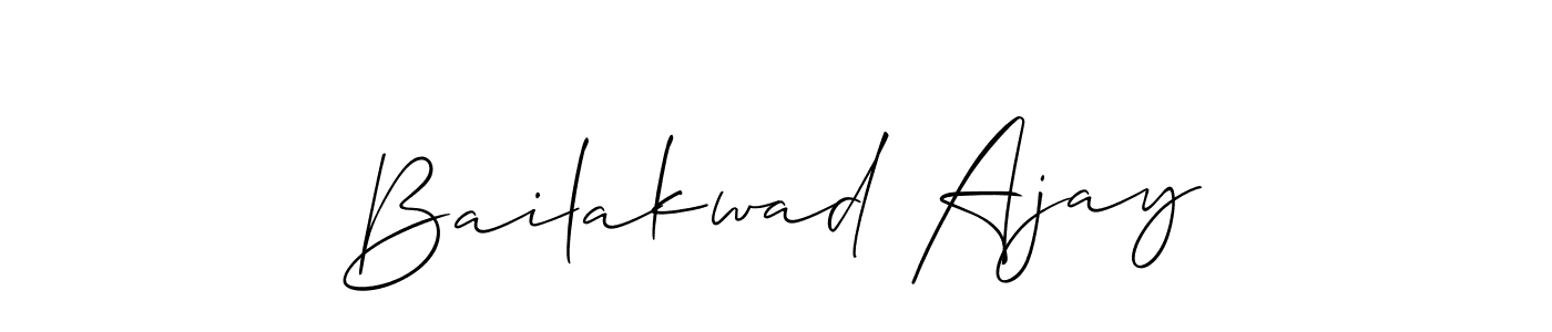 How to make Bailakwad Ajay name signature. Use Allison_Script style for creating short signs online. This is the latest handwritten sign. Bailakwad Ajay signature style 2 images and pictures png
