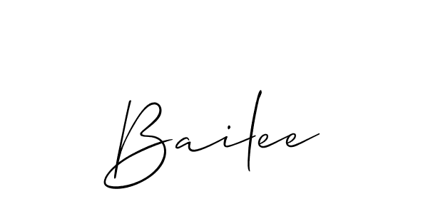 Design your own signature with our free online signature maker. With this signature software, you can create a handwritten (Allison_Script) signature for name Bailee. Bailee signature style 2 images and pictures png