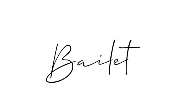 Make a short Bailet signature style. Manage your documents anywhere anytime using Allison_Script. Create and add eSignatures, submit forms, share and send files easily. Bailet signature style 2 images and pictures png
