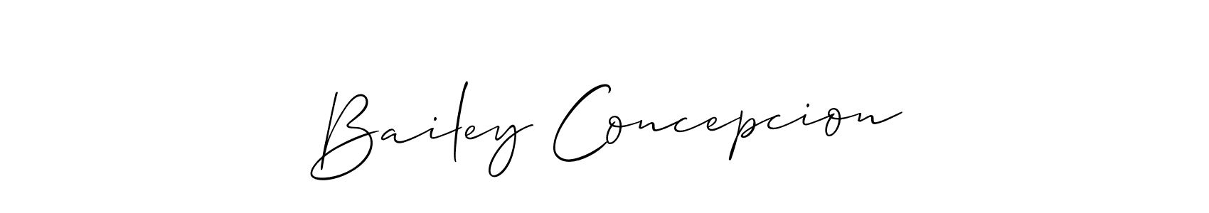 Similarly Allison_Script is the best handwritten signature design. Signature creator online .You can use it as an online autograph creator for name Bailey Concepcion. Bailey Concepcion signature style 2 images and pictures png
