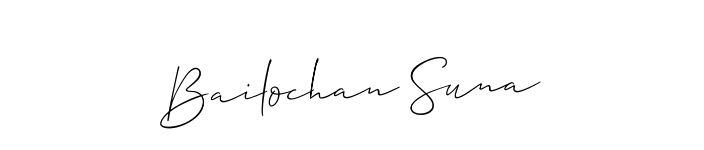 Also we have Bailochan Suna name is the best signature style. Create professional handwritten signature collection using Allison_Script autograph style. Bailochan Suna signature style 2 images and pictures png