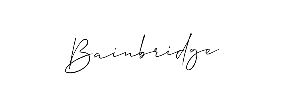 Make a beautiful signature design for name Bainbridge. Use this online signature maker to create a handwritten signature for free. Bainbridge signature style 2 images and pictures png