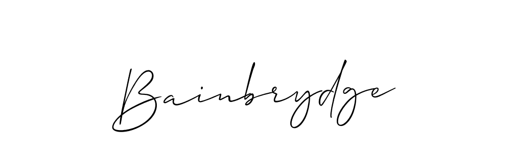 Design your own signature with our free online signature maker. With this signature software, you can create a handwritten (Allison_Script) signature for name Bainbrydge. Bainbrydge signature style 2 images and pictures png