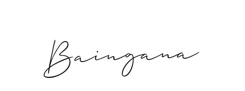 How to make Baingana signature? Allison_Script is a professional autograph style. Create handwritten signature for Baingana name. Baingana signature style 2 images and pictures png