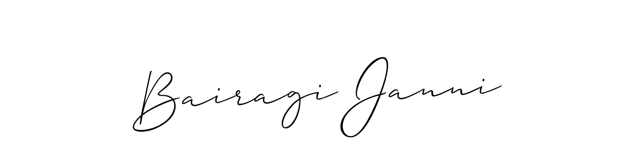 Best and Professional Signature Style for Bairagi Janni. Allison_Script Best Signature Style Collection. Bairagi Janni signature style 2 images and pictures png