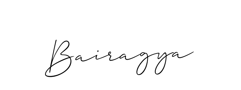 Use a signature maker to create a handwritten signature online. With this signature software, you can design (Allison_Script) your own signature for name Bairagya. Bairagya signature style 2 images and pictures png