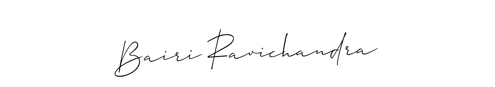 It looks lik you need a new signature style for name Bairi Ravichandra. Design unique handwritten (Allison_Script) signature with our free signature maker in just a few clicks. Bairi Ravichandra signature style 2 images and pictures png