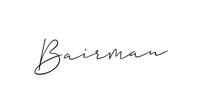 You can use this online signature creator to create a handwritten signature for the name Bairman. This is the best online autograph maker. Bairman signature style 2 images and pictures png